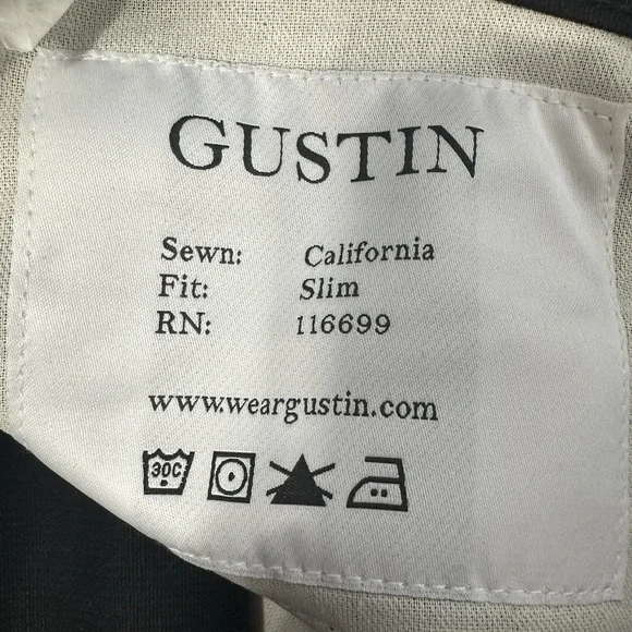 Gustin Mens Size 33x33 Slim Fit Pants Jeans Made in California Button Fly